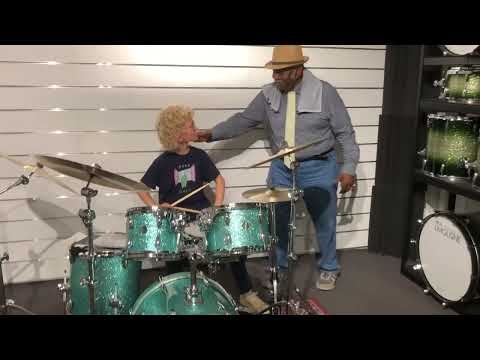 Bernard Pretty Purdie educating young drummer Daniel Sørensen 11 years old.