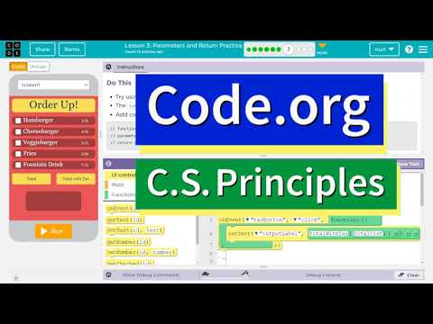 Code.org Lesson 3.6 Parameters and Return Practice | Tutorial with Answers | Unit 7 CSP 2025-2026