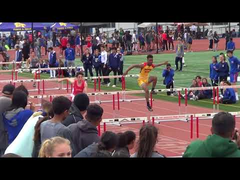 VarB Shuttle Hurdles at Griffin Relays 3-2-18 - Los Alamitos Boys