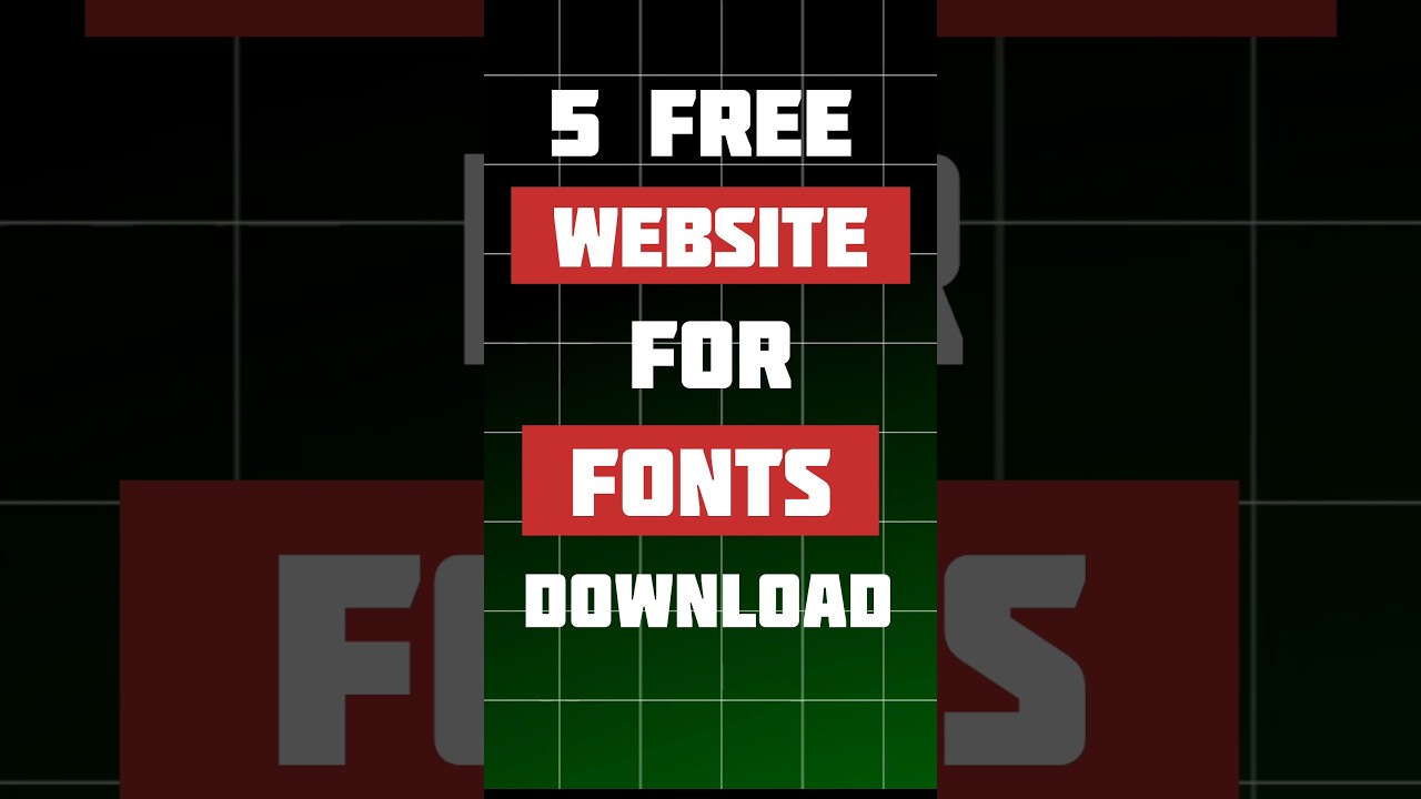 5 Free Website For Fonts Download #fonts #graphicdesigner #typography #logodesigner #designer #viral