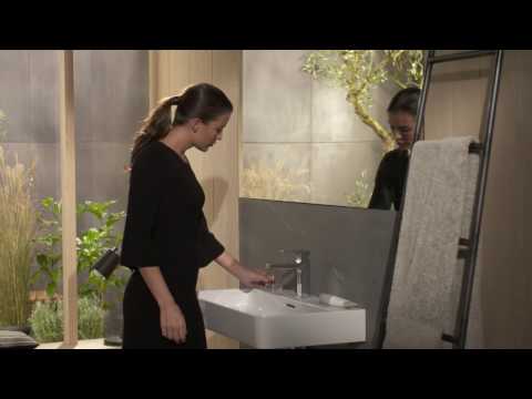 Lifestyle: Single lever basin mixer 110 with lever handle and push-open waste set 1