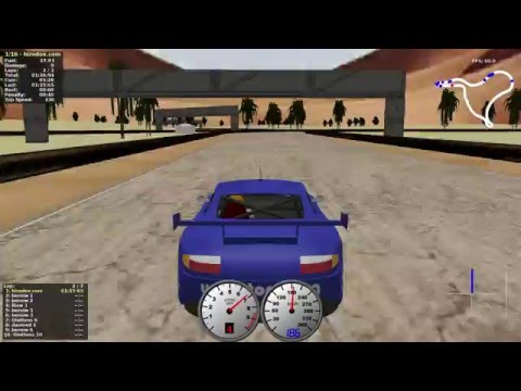 TORCS gameplay car2-trb1 versus all on Road Tracks - Petrinja-desert