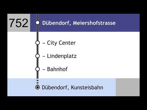 VBG Ansagen - 752 - ZH Stettbach – Dübendorf – Kunsteisbahn