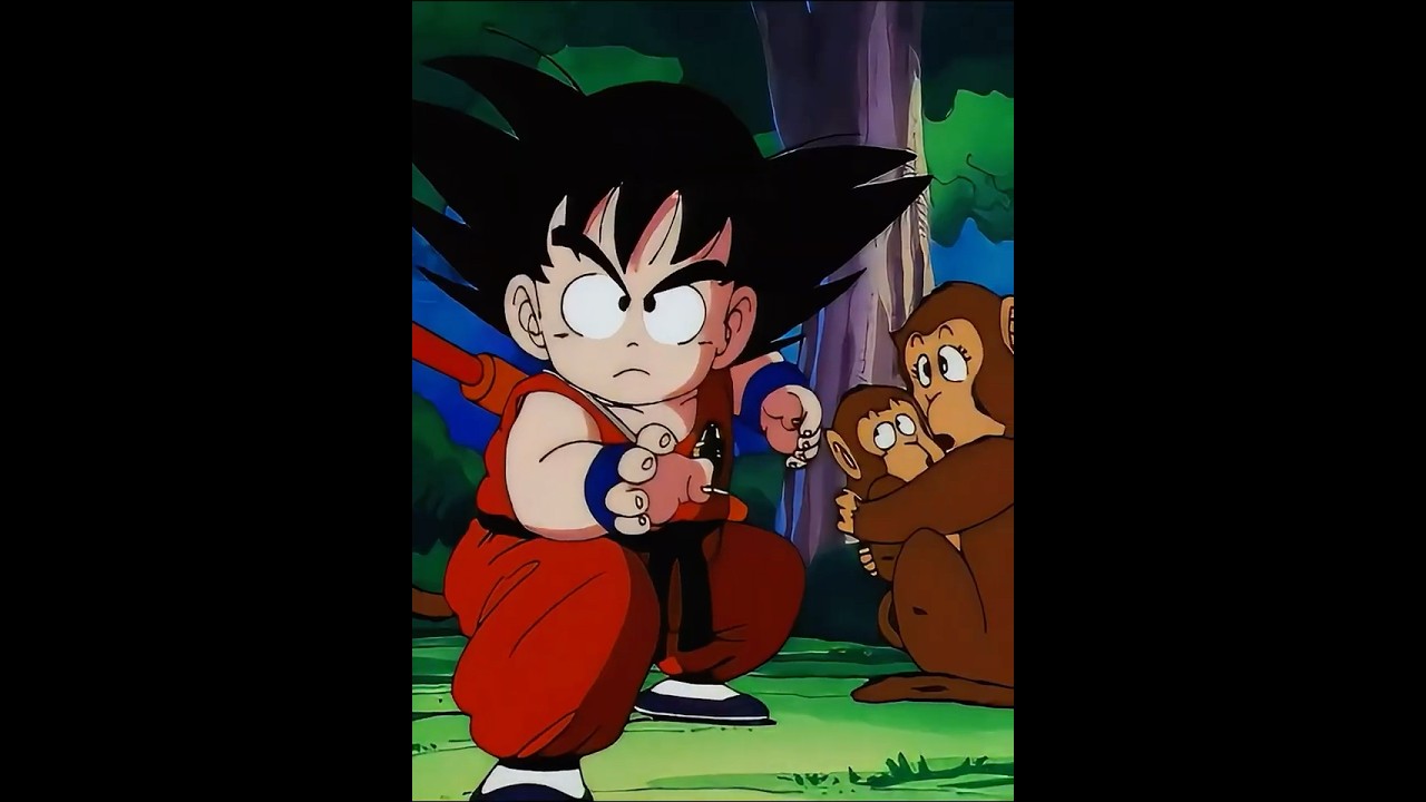 Goku Saves A Monkey And Her Baby | Dragon Ball #shorts