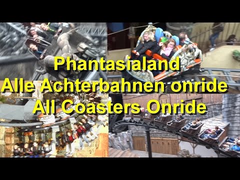 Phantasialand -  Alle Achterbahnen onride  - All Coasters Onride - Taron - Black Mamba, Winjas ...