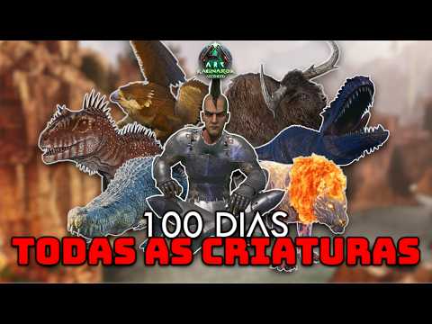 100 DIAS para domar TODAS as CRIATURAS do RAGNAROK ASCENDED (Ark: Survival Ascended)