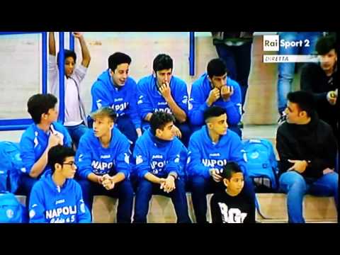 Il Napoli calcetto al palasport di cercola