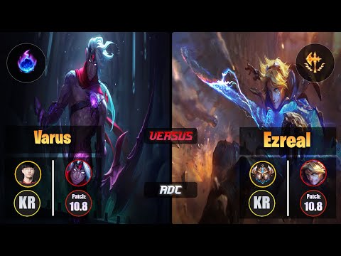 Viper VARUS (ADC) [Arcane Comet] VS EZREAL - Challenger KR Patch 10.8