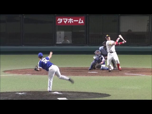 【ファーム】ホークス・真砂 弾丸ライナーで完璧な一発!! 2017/8/18 H-D(ファーム)