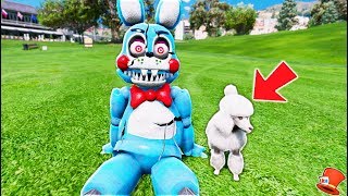 *NEW* NIGHTMARE TOY BONNIE GETS HIS FIRST PET DOG! (GTA 5 Mods FNAF RedHatter)