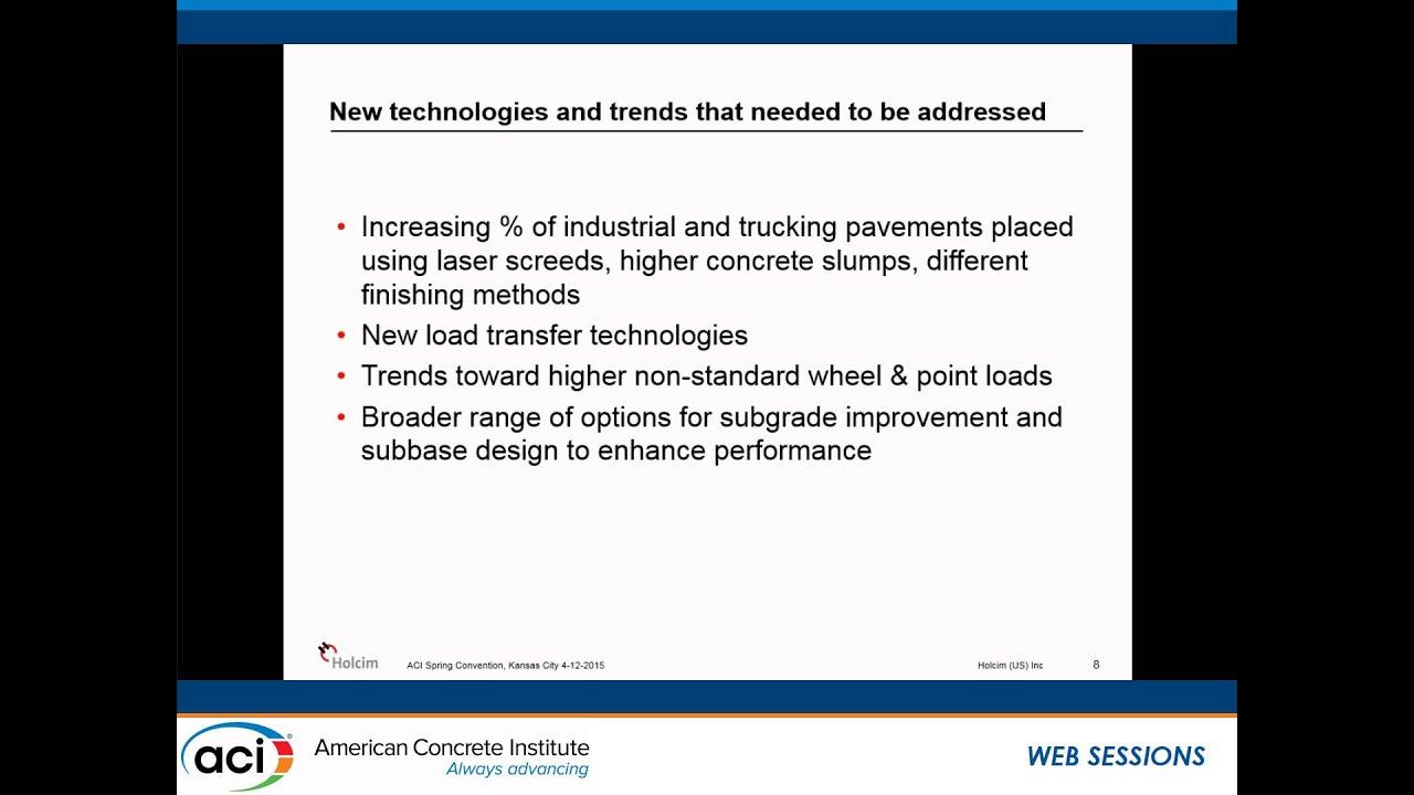 Development of ACI 330’s Industrial Pavement Guide