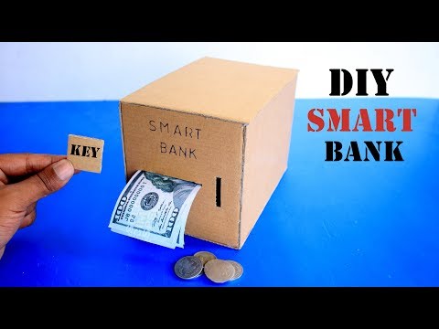 How to Make DIY Smart Personal Bank from Cardboard Homemade Bank Saving Coin and Cash