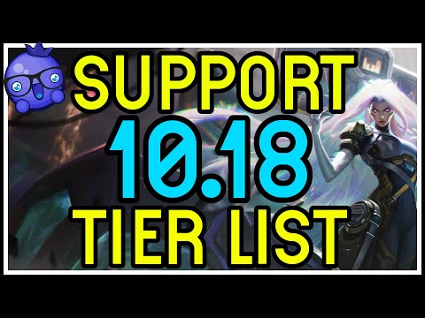 PATCH 10.18 SUPPORT TIER LIST - THE BEST SUPPORT CHAMPIONS IN LEAGUE OF LEGENDS
