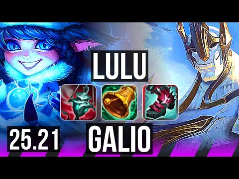 LULU & Aphelios vs GALIO & Lucian (SUP) | KR Diamond | 25.21