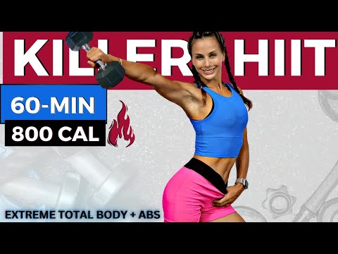 60-MIN EXTREME FAT KILLER HIIT WORKOUT + ABS SHRED (lose weight fast, build muscle, burn belly fat)