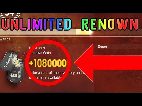 NEW UNLIMITED RENOWN GLITCH IN RAINBOW SIX SIEGE (STILL WORKS)