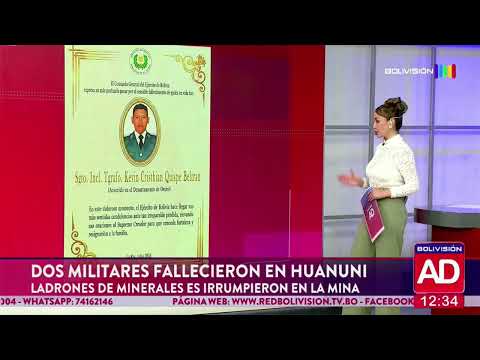 Dos militares fallecieron durante operativo contra el robo de mineral en Huanuni
