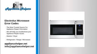 Electrolux Microwave Error Codes