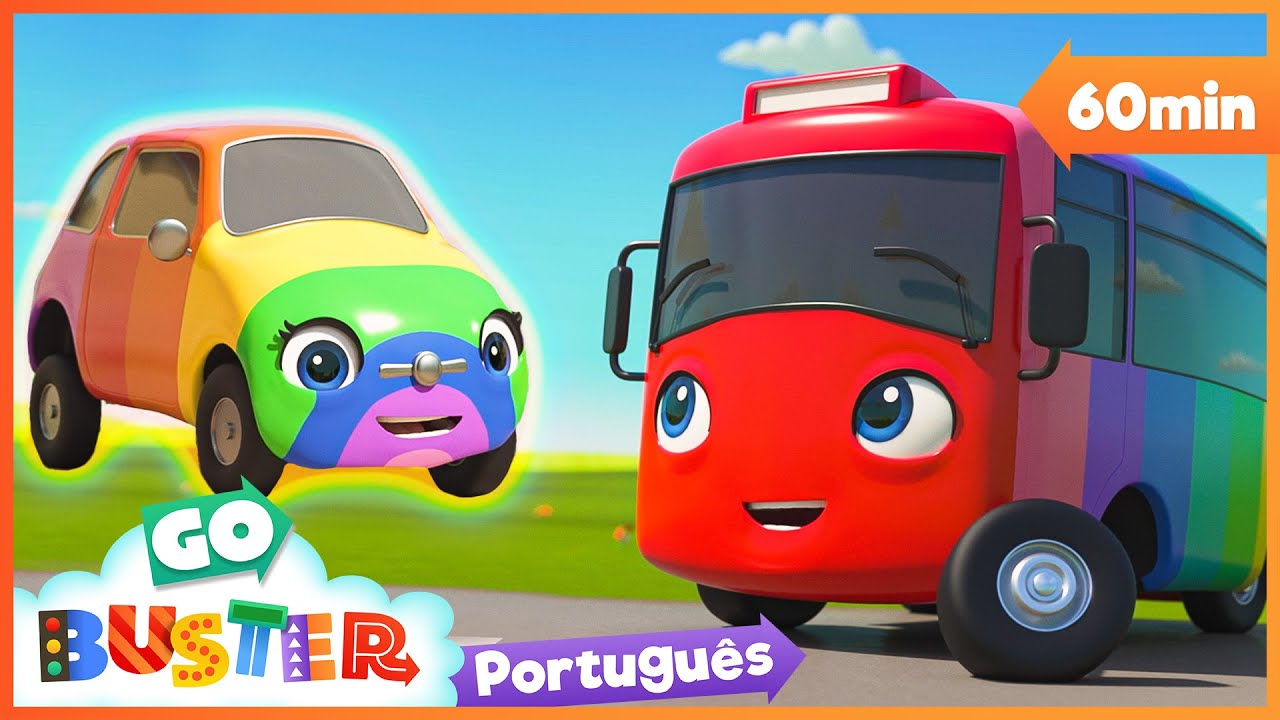 A Magia Arco-Íris de Buster! | 1 HORA de Go Buster em Português | Desenhos Animados para Crianças