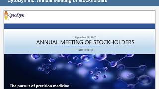 CytoDyn Annual Shareholder Meeting (September 30, 2020)