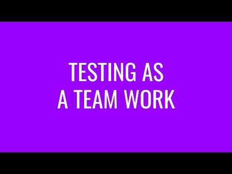 Testing as a Team Work. What is Automated Testing Pyramid?