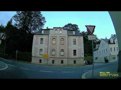 D: Große Kreisstadt Klingenthal. Vogtlandkreis. Rundfahrt durch die Stadt. August 2020