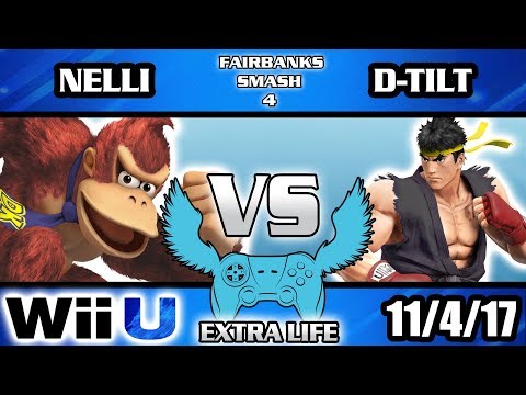 Fairbanks Smash 4: Nelli (Donkey Kong) vs D-Tilt (Ryu) Extra Life 2017
