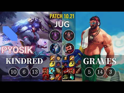 DRX Pyosik Kindred vs Graves Jungle - KR Patch 10.21