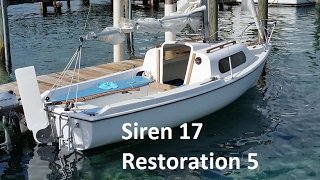 Siren 17 Sailboat Restoration - Deck and Cabin Interior Repairs Priming and Painting