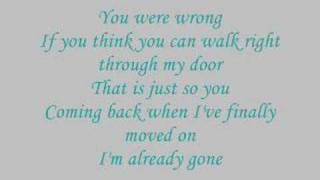 Kelly Clarkson: Gone (lyrics)