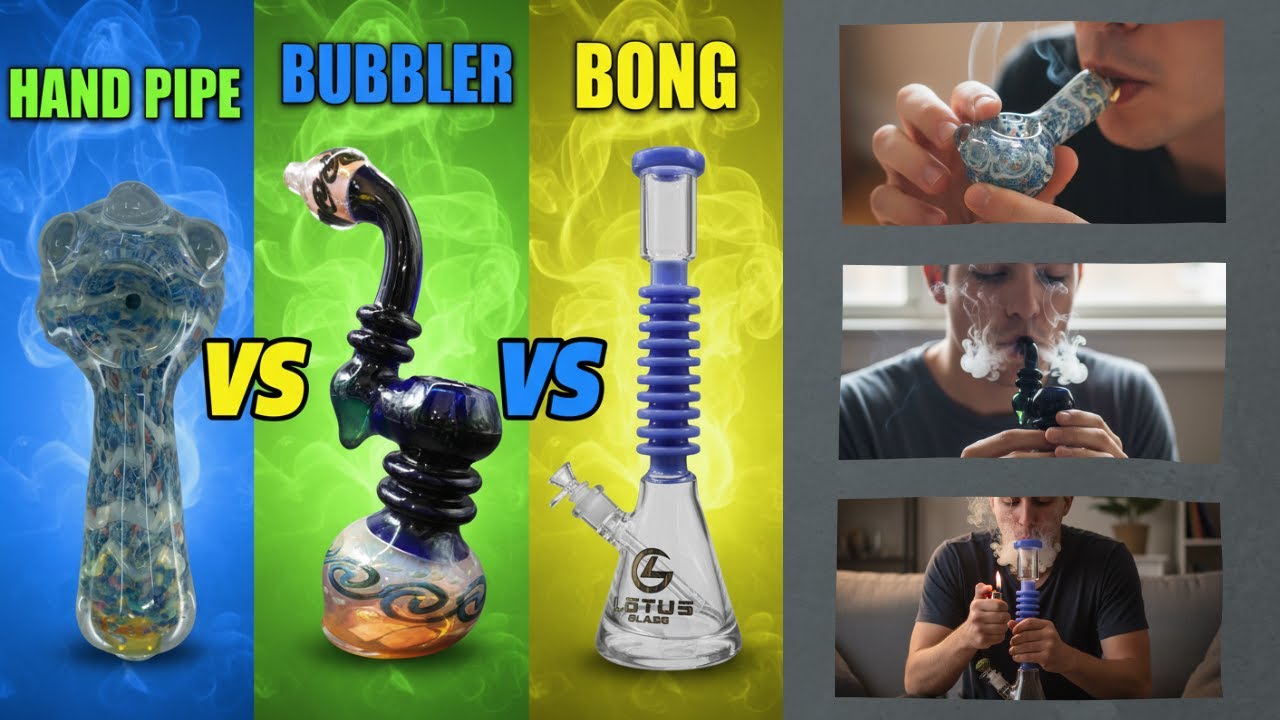 Hand Pipe vs Bubbler vs Bong | Full Breakdown + Pros & Cons
