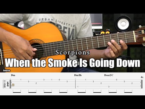 When the Smoke Is Going Down - Scorpions - Fingerstyle Guitar Tutorial + TAB & Lyrics