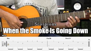 When the Smoke Is Going Down - Scorpions - Fingerstyle Guitar Tutorial + TAB &amp; Lyrics