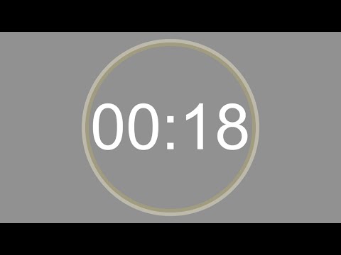 18 SECONDS - 4K - COUNTDOWN IN REVERSE - SECOND TIMER -