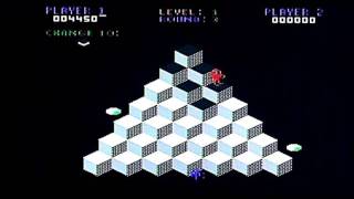 Q*Bert on Atari 8 bit / 65XE. Gameplay & Commentary