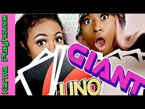 GIANT UNO CARD GAME World's Largest UNO CARDS BEST FRIENDS GAME NIGHT Karma Playhouse
