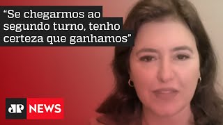 Simone Tebet responde de qual lado ficaria em eventual segundo turno das eleições