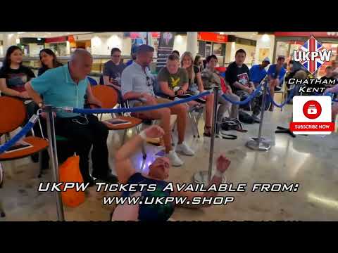 Mr 24K Fabio Romano knocks Rex Armstrong From The Ring To The Floor Of The Pentagon Shopping Centre