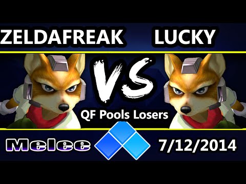 EVO 2014 - ZeLda Freak (Fox) Vs. Lucky (Red) SSBM Losers Bracket - Melee