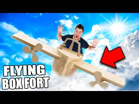 FLYING BOX FORT CHALLENGE! 📦 (GONE WRONG!) Video