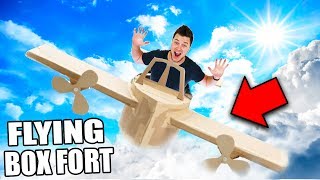 FLYING BOX FORT CHALLENGE! 📦 (GONE WRONG!)