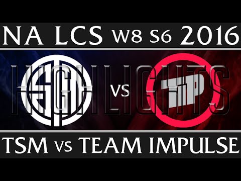 TSM vs Team Impulse Highlights | NA LCS W8D1 2016 Spring S6 | TSM vs TIP Week 8