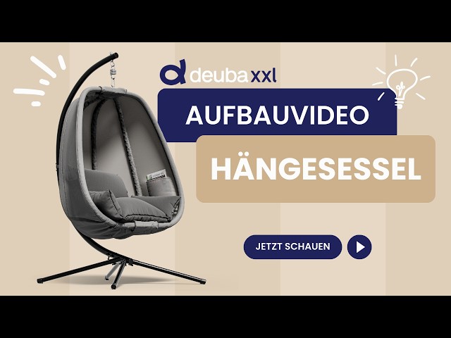 Video teaser per Aufbauvideo - CASARIA® Hängesessel Alvie Grau 190x140x110cm