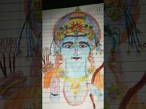 Drawing of ram#drawing #ramchandra #art #hindugodart #tanvesh #tanvesh yadav arts05