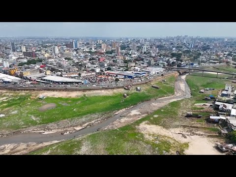 Second largest tributary in Brazil's Amazon records lowest levels due to drought