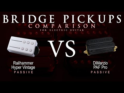 Railhammer HYPER VINTAGE vs DiMarzio PAF PRO - Passive Bridge Guitar Pickup Comparison Tone Demo