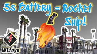 3s battery = Rocket ship, WLTOYS 124016 v2. New brushless RC buggy