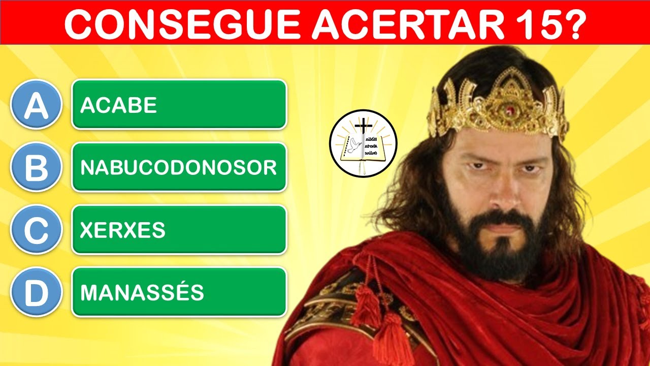 15 PERGUNTAS BÍBLICAS DE NÍVEL FÁCIL MÉDIO E DIFÍCIL - QUIZ BÍBLICO