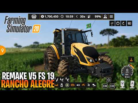 SAIU!🌾 FS20 REMAKE V5 RANCHO ALEGRE COM LOJA DO FS 19 E ATOLEIRO FS 20 REMASTERIZADO LOTADO DE MODS