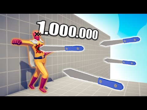 1.000.000 DAMAGE KNIFE 1 vs 1 TOURNAMENT - TABS | Totally Accurate Battle Simulator 2023